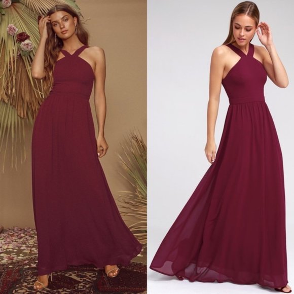 lulus air of romance burgundy